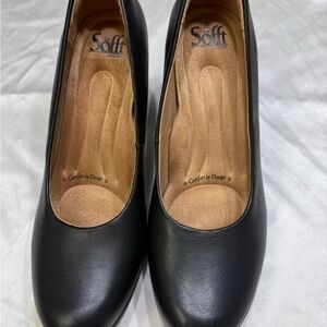 Sofft Lana Black Leather Heels